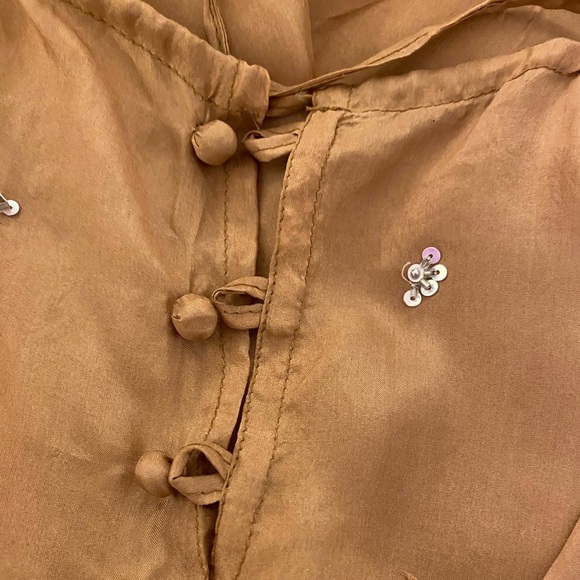 Vintage Casbah Cate Gold Sequined Silk Skirt - Picture 8 of 13